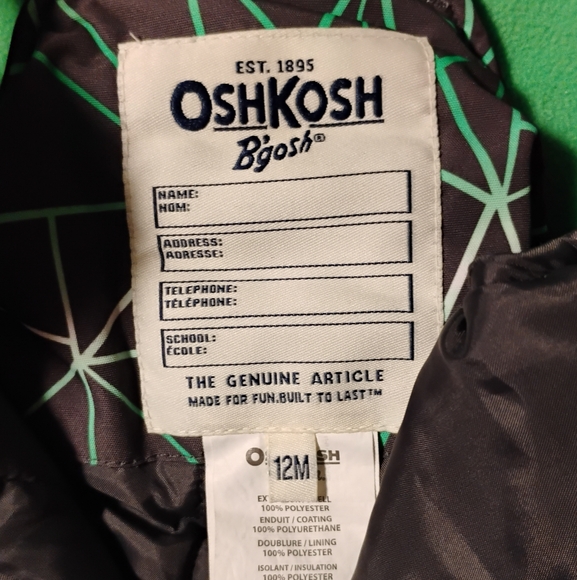 OshKosh 12m Snowsuit - Picture 9 of 10